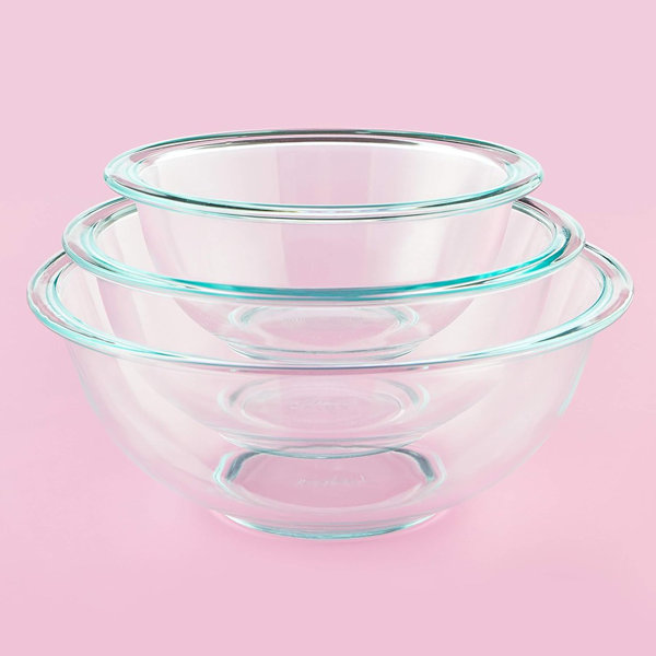 Pyrex Prepware Piece Glass Mixing Bowl Set Reviews Wayfair